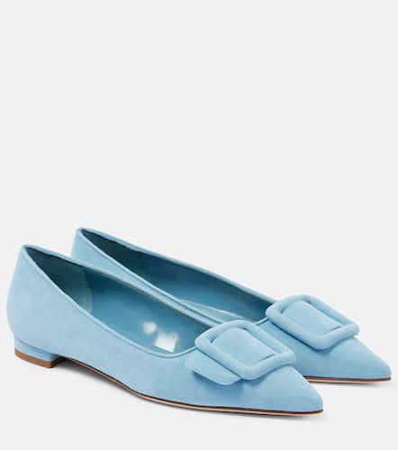 Maysalepumpflat suede ballet flats - Manolo Blahnik - Modalova