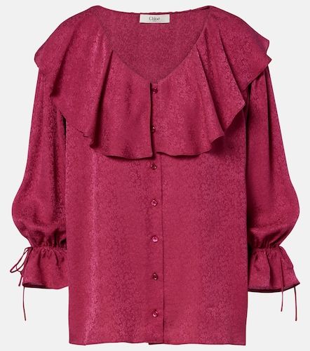 Chloé Bluse aus Seiden-Jacquard - Chloe - Modalova