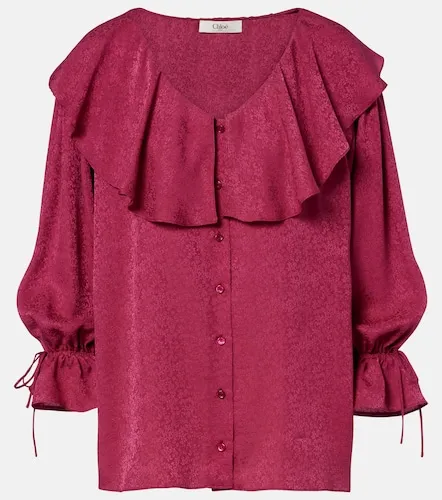 Chloe Ruffled silk jacquard blouse - Chloe - Modalova