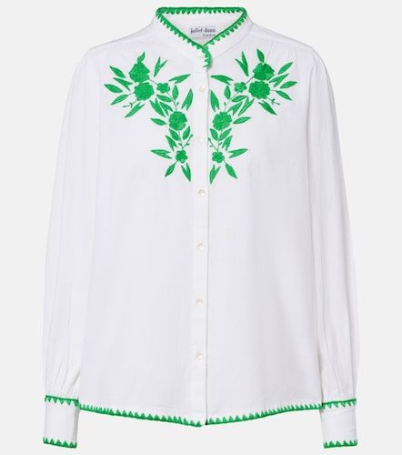 Camisa de algodón y lino bordada - Juliet Dunn - Modalova