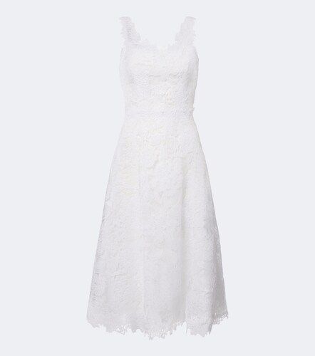 Vestido midi de encaje guipur floral - Carolina Herrera - Modalova