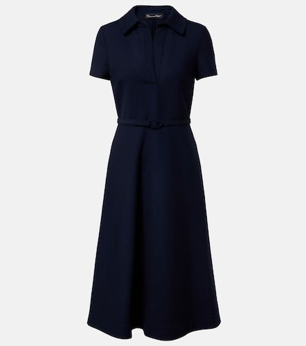 Belted wool-blend midi dress - Oscar de la Renta - Modalova