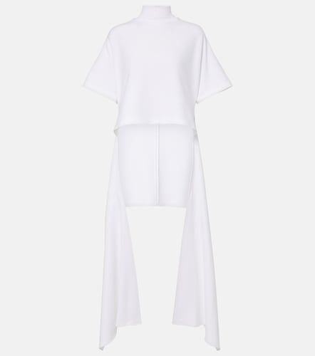 Asymmetric cotton-blend jersey T-shirt - Alaia - Modalova