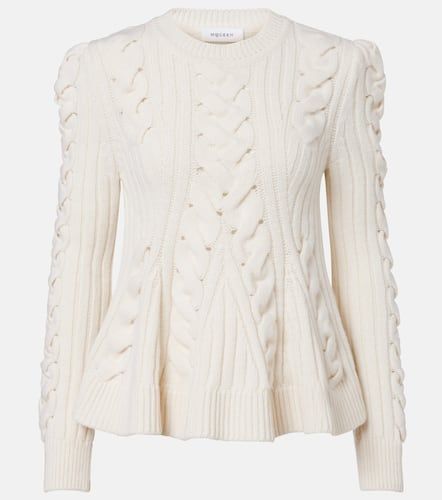 Cable-knit wool and cashmere sweater - McQueen - Modalova