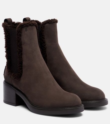 Botas chelsea de piel con forro de borrego - Tod's - Modalova