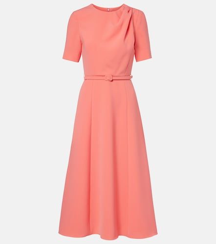 Vestido midi de crepé con cinturón - Carolina Herrera - Modalova