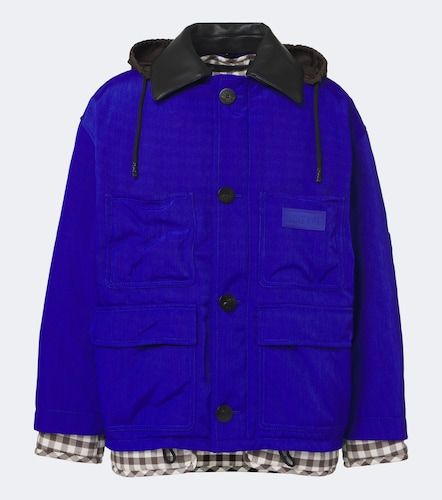 Giacca in lana e cotone con pelle - Loewe - Modalova