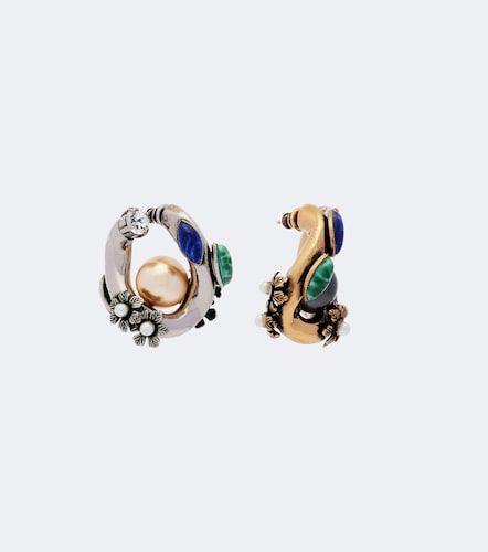 Orecchini a cerchio con perle bijoux e cristalli - Etro - Modalova