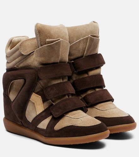 Bekett leather and suede wedge sneakers - Isabel Marant - Modalova