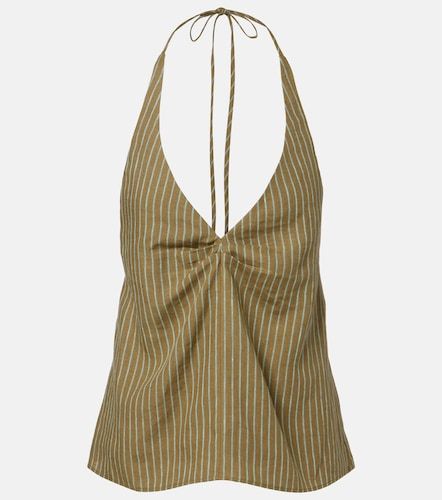 Corso striped halterneck linen top - Staud - Modalova