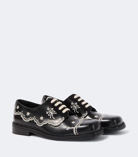 Embroidered leather brogues - Simone Rocha - Modalova