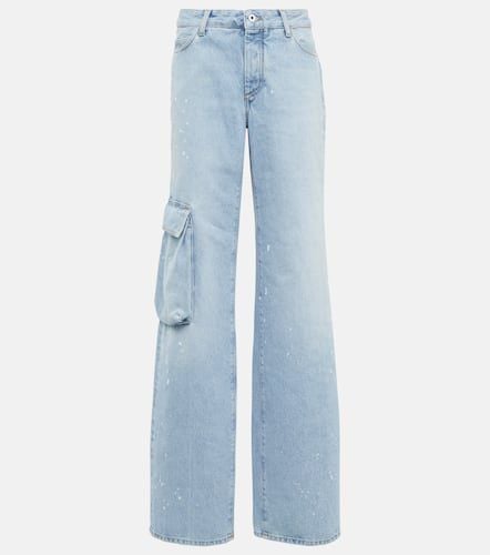 Toybox painted high-rise wide jeans - Off-White - Modalova