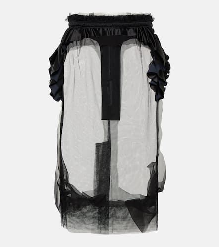 Ruffle-trimmed tulle midi skirt - Maison Margiela - Modalova