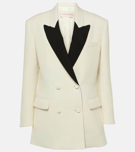 Double-breasted wool-blend crÃªpe blazer - Valentino - Modalova