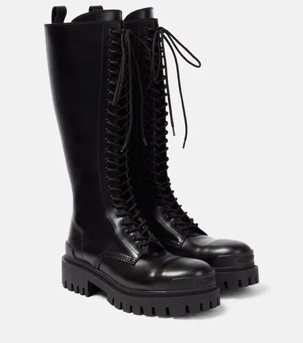Botas con cordones Strike de piel - Balenciaga - Modalova