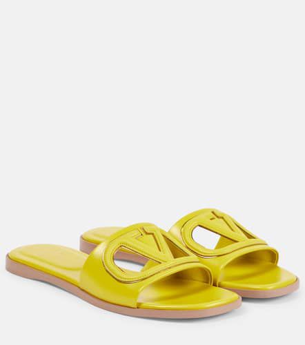 VLogo Signature leather slides - Valentino Garavani - Modalova