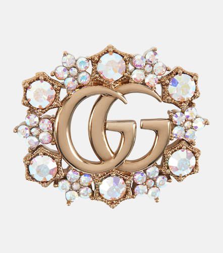 Gucci Brosche GG mit Kristallen - Gucci - Modalova