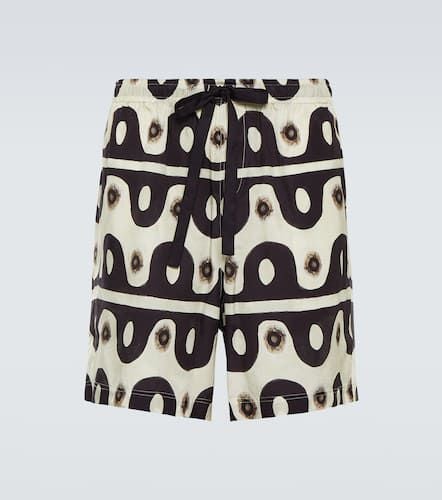 Printed cotton and silk shorts - Commas - Modalova