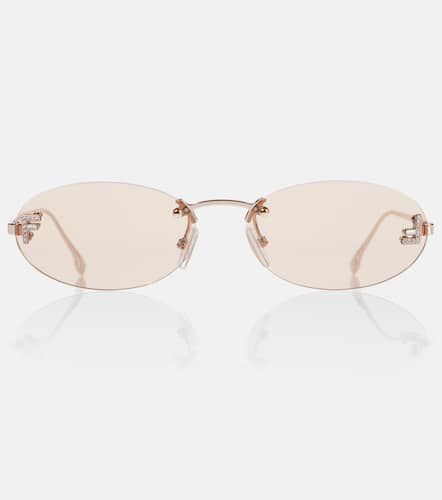 First Crystal oval sunglasses - Fendi - Modalova