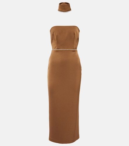 Abito midi in satin con cristalli - Alex Perry - Modalova