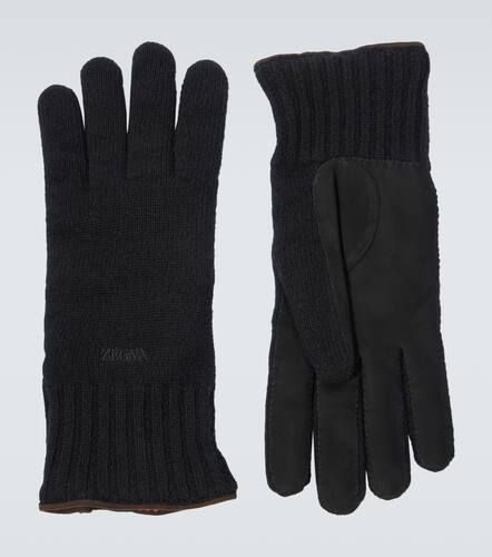 Zegna Guantes de cachemir con piel - Zegna - Modalova