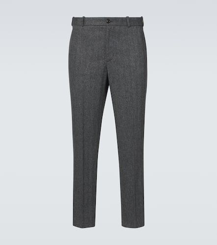 Herringbone wool-blend straight pants - Moncler - Modalova