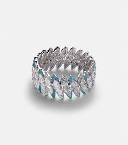 Kt white gold ring with diamonds - Kamyen - Modalova