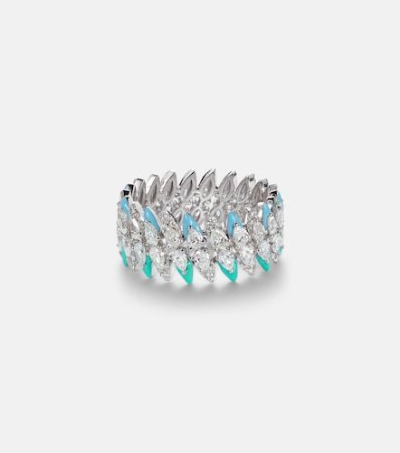 Anillo de oro blanco de 18 ct con diamantes - Kamyen - Modalova