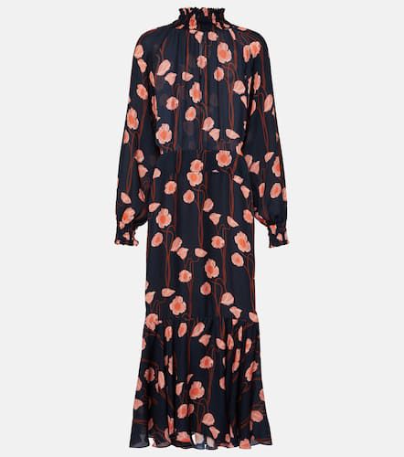 Floral silk georgette midi dress - Johanna Ortiz - Modalova