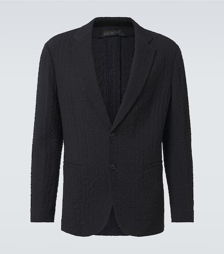 Wool seersucker blazer - Giorgio Armani - Modalova