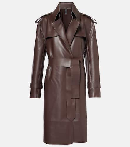 Faux leather trench coat - Norma Kamali - Modalova