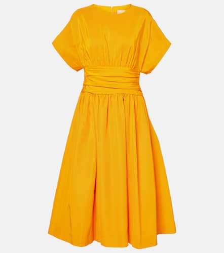 Gathered cotton-blend cocktail dress - Carolina Herrera - Modalova