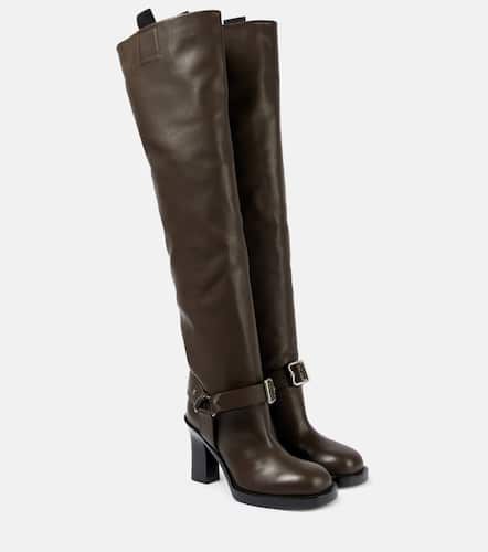 Leather over-the-knee boots - Burberry - Modalova