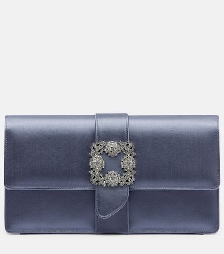 Clutch Capri de satén adornado - Manolo Blahnik - Modalova