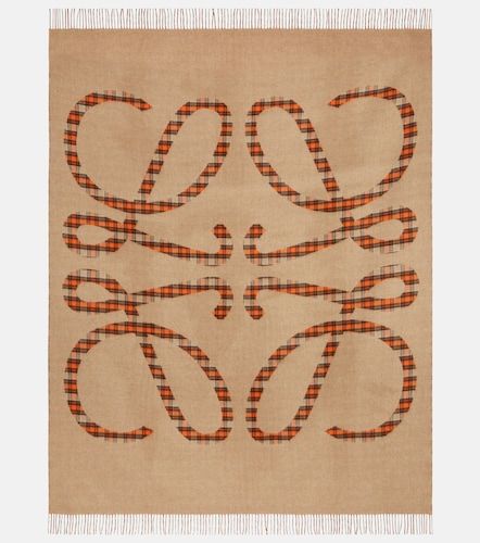 Coperta Anagram in lana e cashmere a quadri - Loewe - Modalova