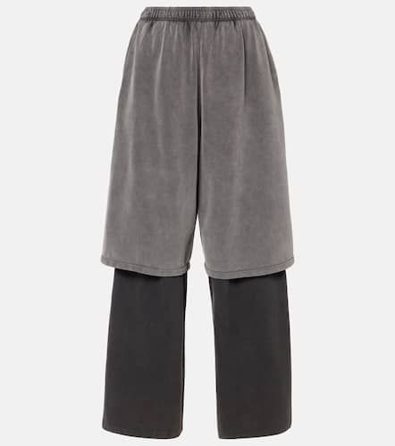 Layered cotton fleece sweatpants - Acne Studios - Modalova