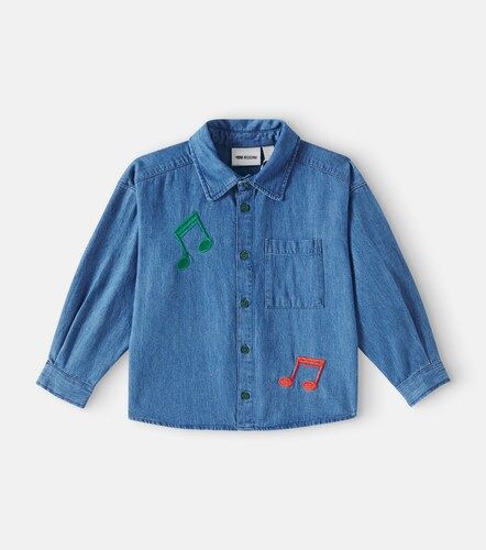 Camisa Note en denim bordada - Mini Rodini - Modalova