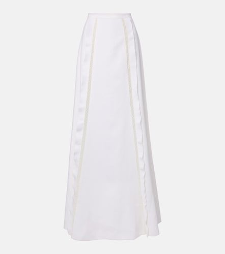 Gonna lunga in lino con pizzo - Valentino - Modalova