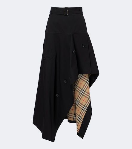 Gonna lunga in cotone asimmetrica - Burberry - Modalova