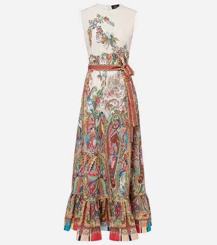 Belted printed cotton maxi dress - Etro - Modalova