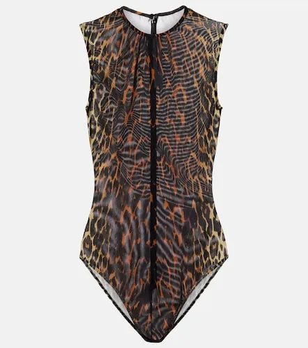 Body de malla con estampado de leopardo - Alex Perry - Modalova