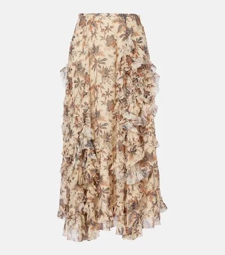 Falda midi Adele de chifón en mezcla de seda - Ulla Johnson - Modalova