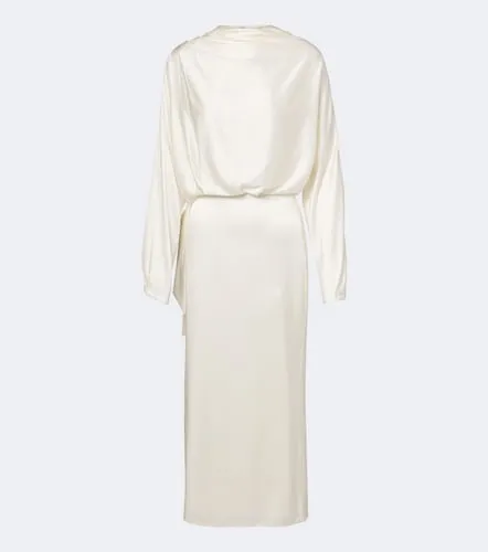 Phoebe draped silk-blend midi dress - Staud - Modalova