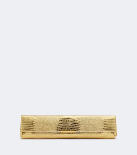 Clutch in pelle metallizzata - Balmain - Modalova