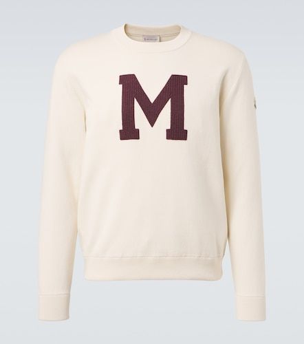 Pullover in misto cotone con ricamo - Moncler - Modalova