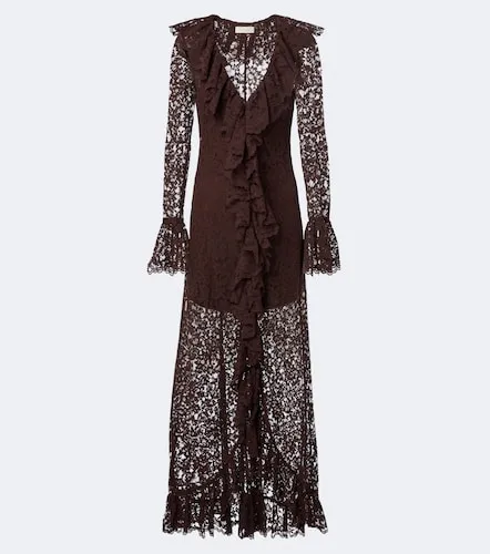 Clementina asymmetric lace maxi dress - De La Vali - Modalova