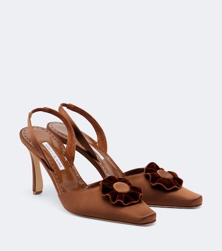 Caulosli satin slingback pumps - Manolo Blahnik - Modalova