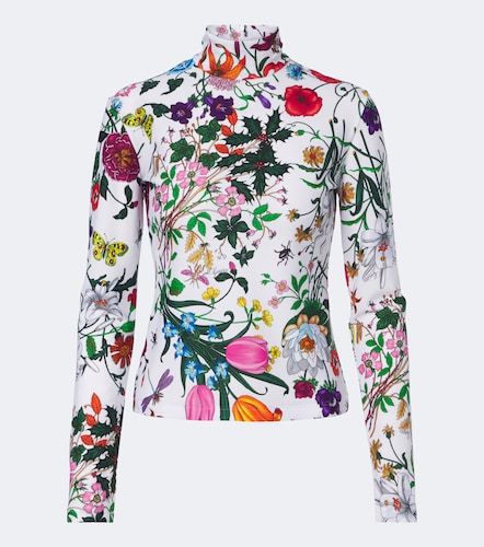 Flora printed jersey top - Gucci - Modalova