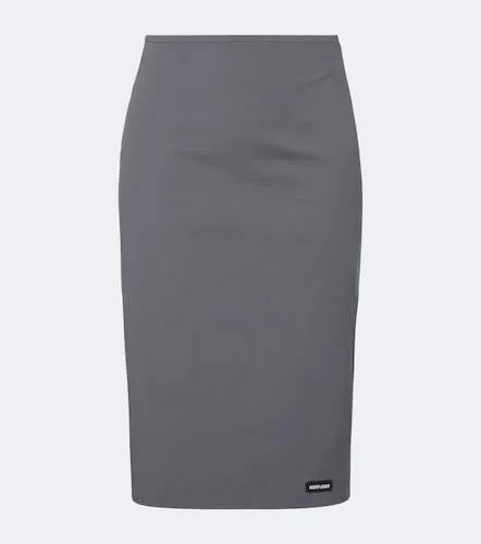 Cotton-blend poplin pencil skirt - Miu Miu - Modalova