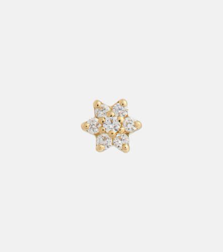 Arete único Flower de oro amarillo de 18 ct con diamantes - Maria Tash - Modalova